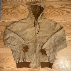 RARE Carhartt AJR106 90S Vintage ACID WASH 2XL Hooded Jacket MINT